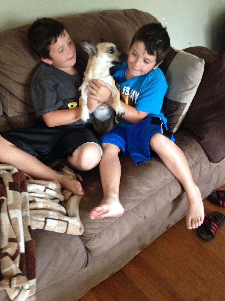 Mishi with my twins