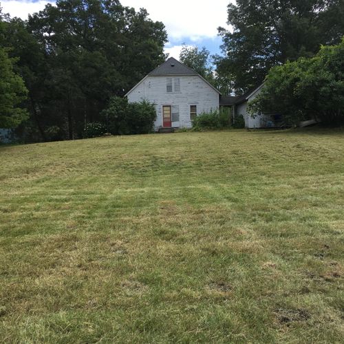 After picture of property mowed 4 times to get it 