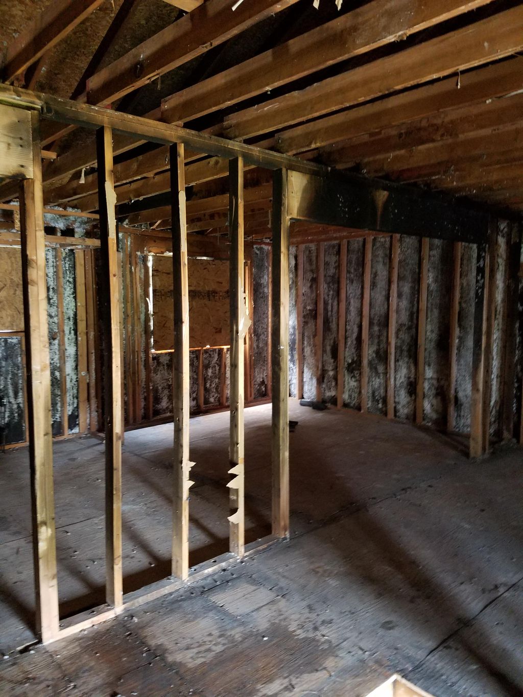 demolition after a fire whole interior removed