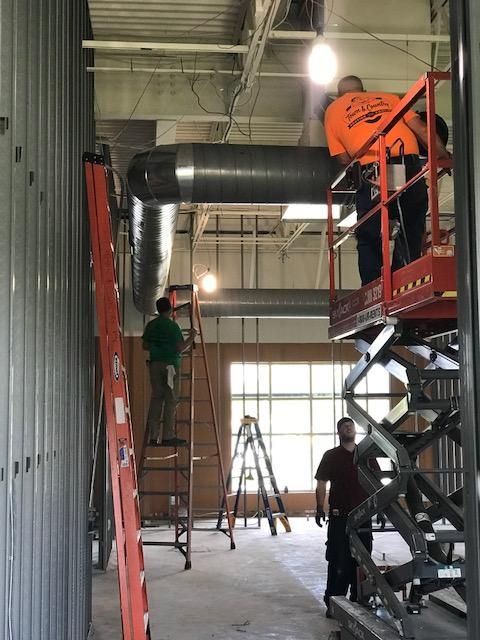 Installation of spiral ductwork OPKS