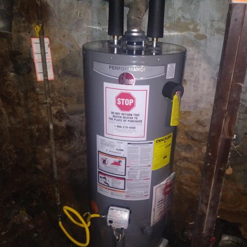 New water heaters installed correctly and within a