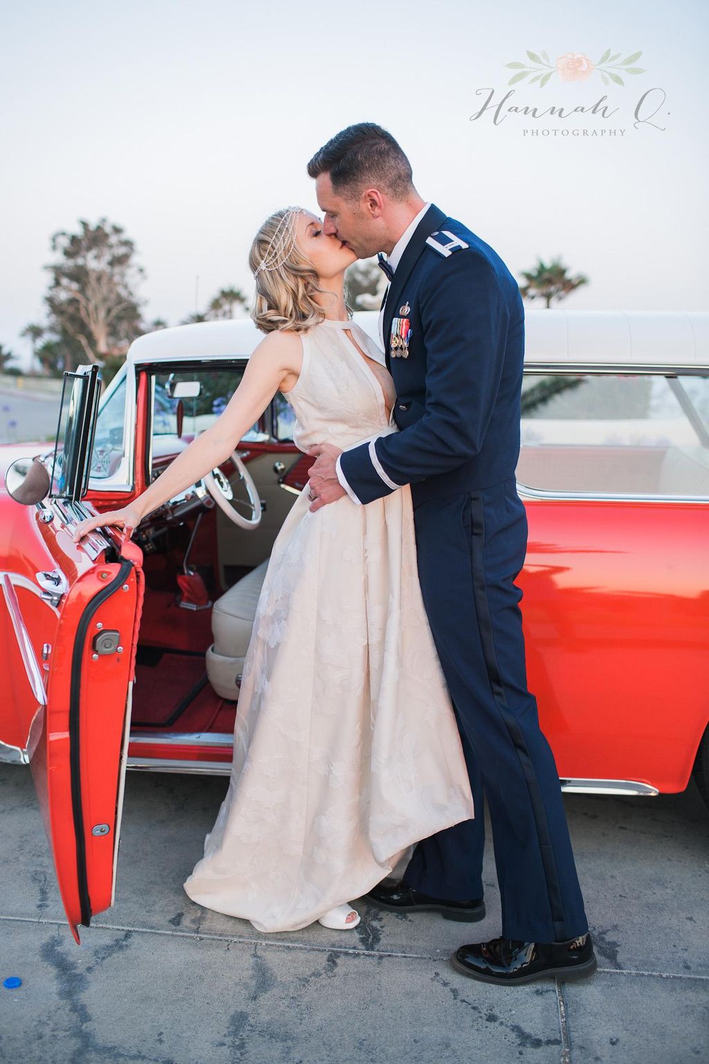 Vintage-Glam Wedding Couple