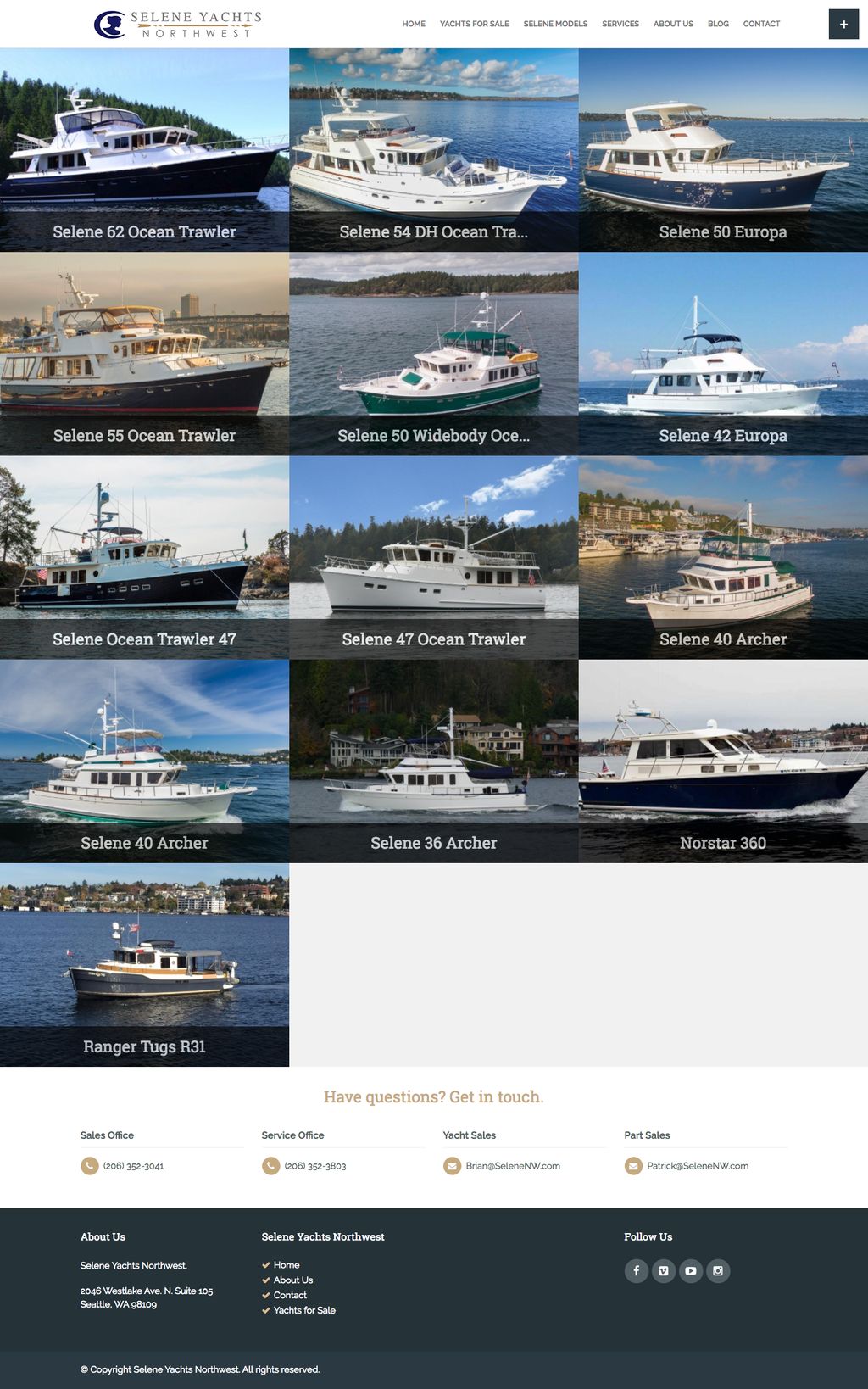 Selene Yachts Northwest (continued - full yacht li