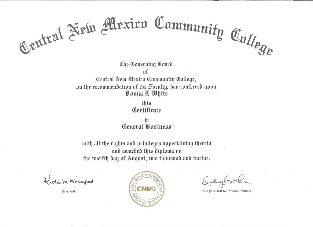 General Business Certificate