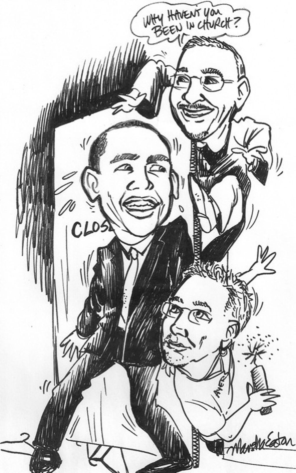 Caricature of Barack Obama