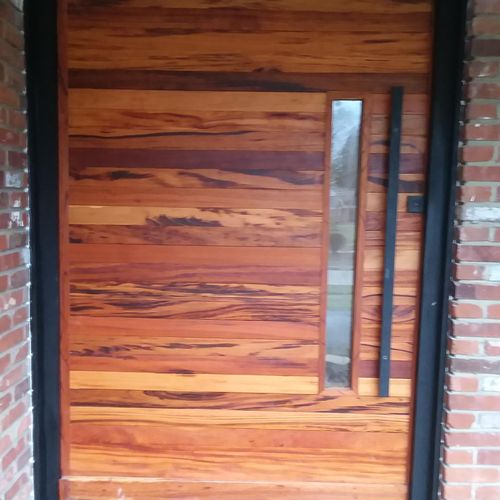 60" pivot door design, build, and install made of 