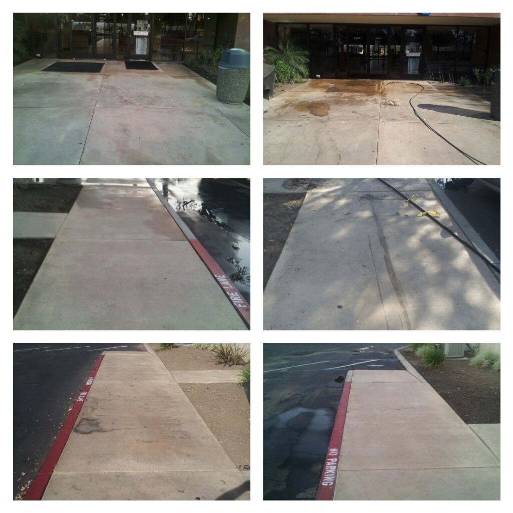 Pressure washing
Before and After
