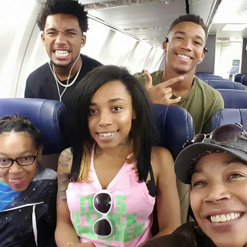 My youngest daughter and kids to LA