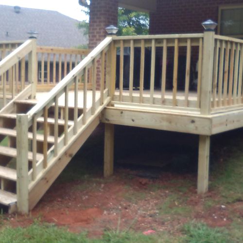 This custom deck was an addition to an preexisting
