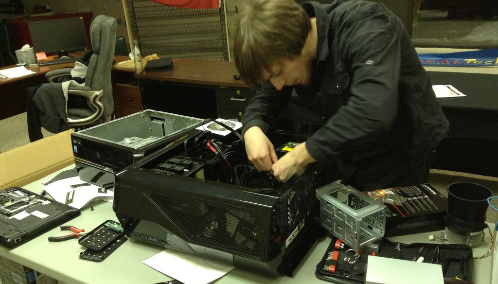 Computer Repair in progress.