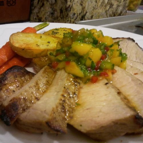 Pan Seared Pork Tenderloin with Pineapple Salsa
