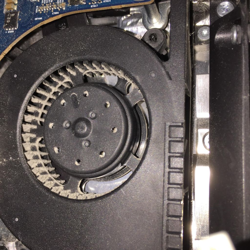Dirty fan in an iMac
