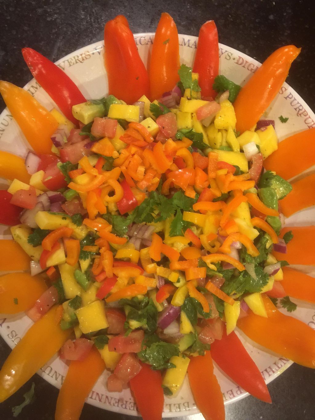 Fresh vegetable stack salad