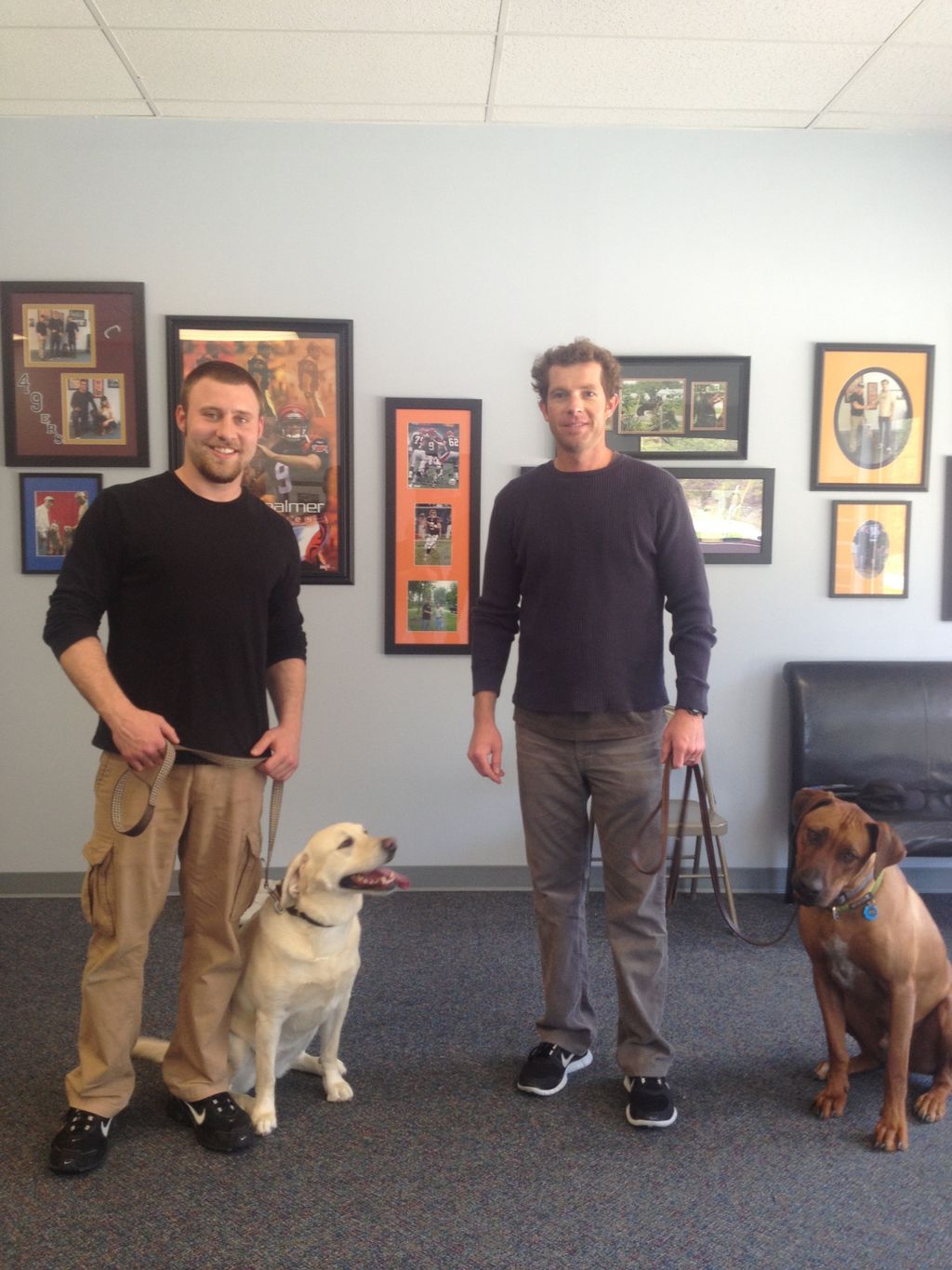 Craig Linder Jr and I with his pups.