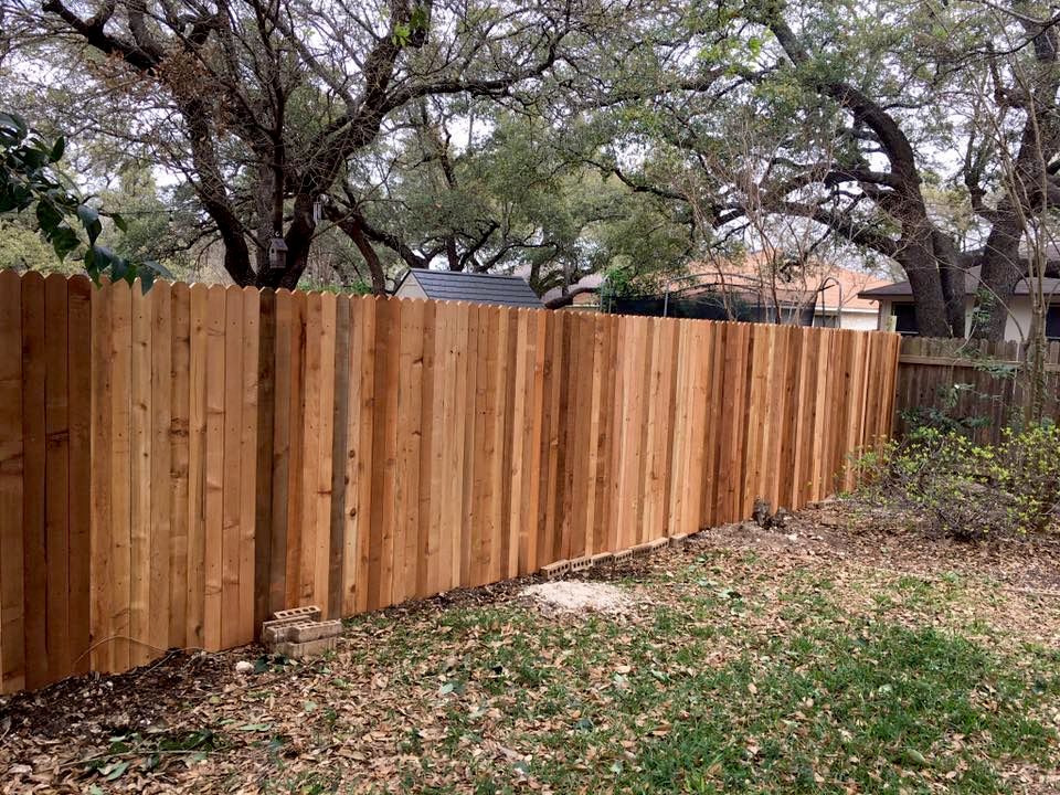Our standard true 3/4" cedar grade #2  fence with 