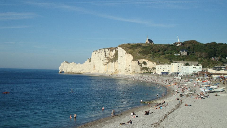The city of Etretat, where I love to go to the bea