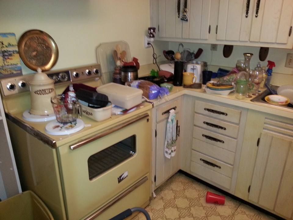 This is before I cleaned this kitchen.