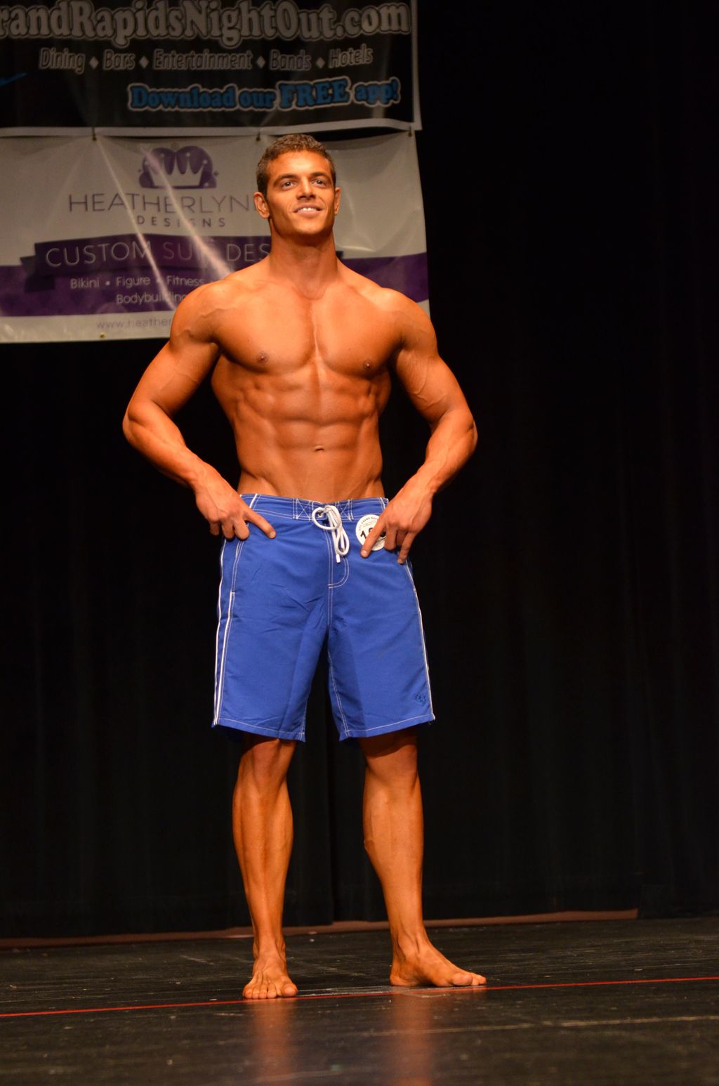 My first Men's Physique Competition, May 2013.
