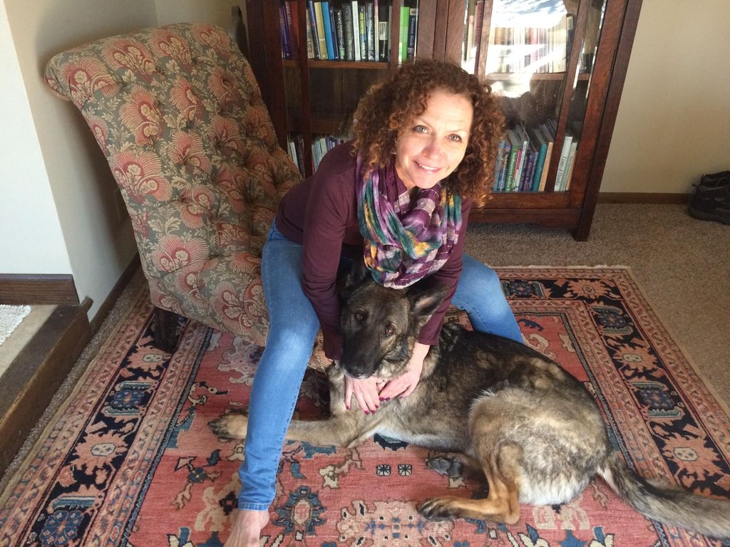 My shepherd Bravo and I.