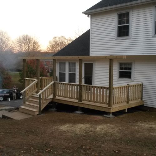 Replacing a old deck with a new deck and replaceme