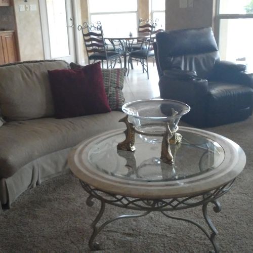 Deep Clean- furniture and carpet vacuumed, glass c