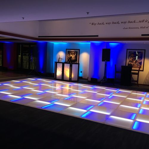 LED dance floor for the Medallia 2016 holiday part