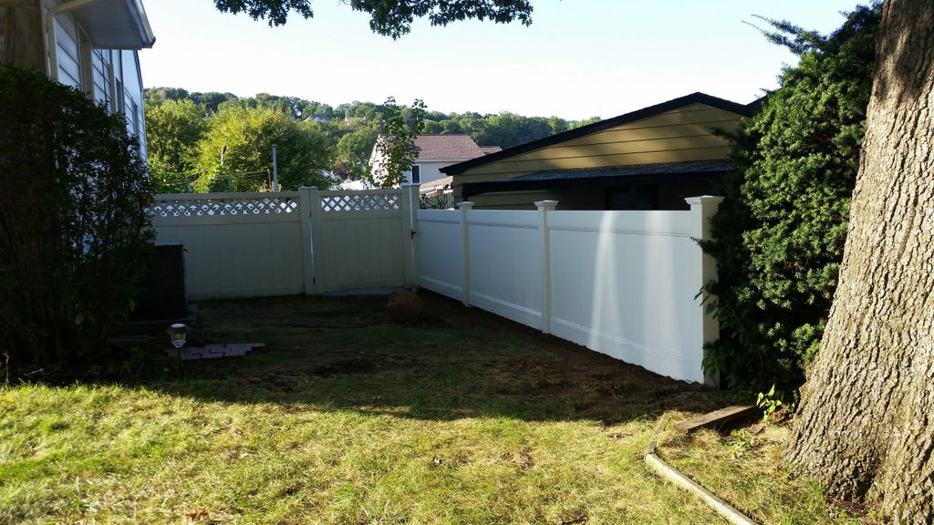 Vinyl fence install.