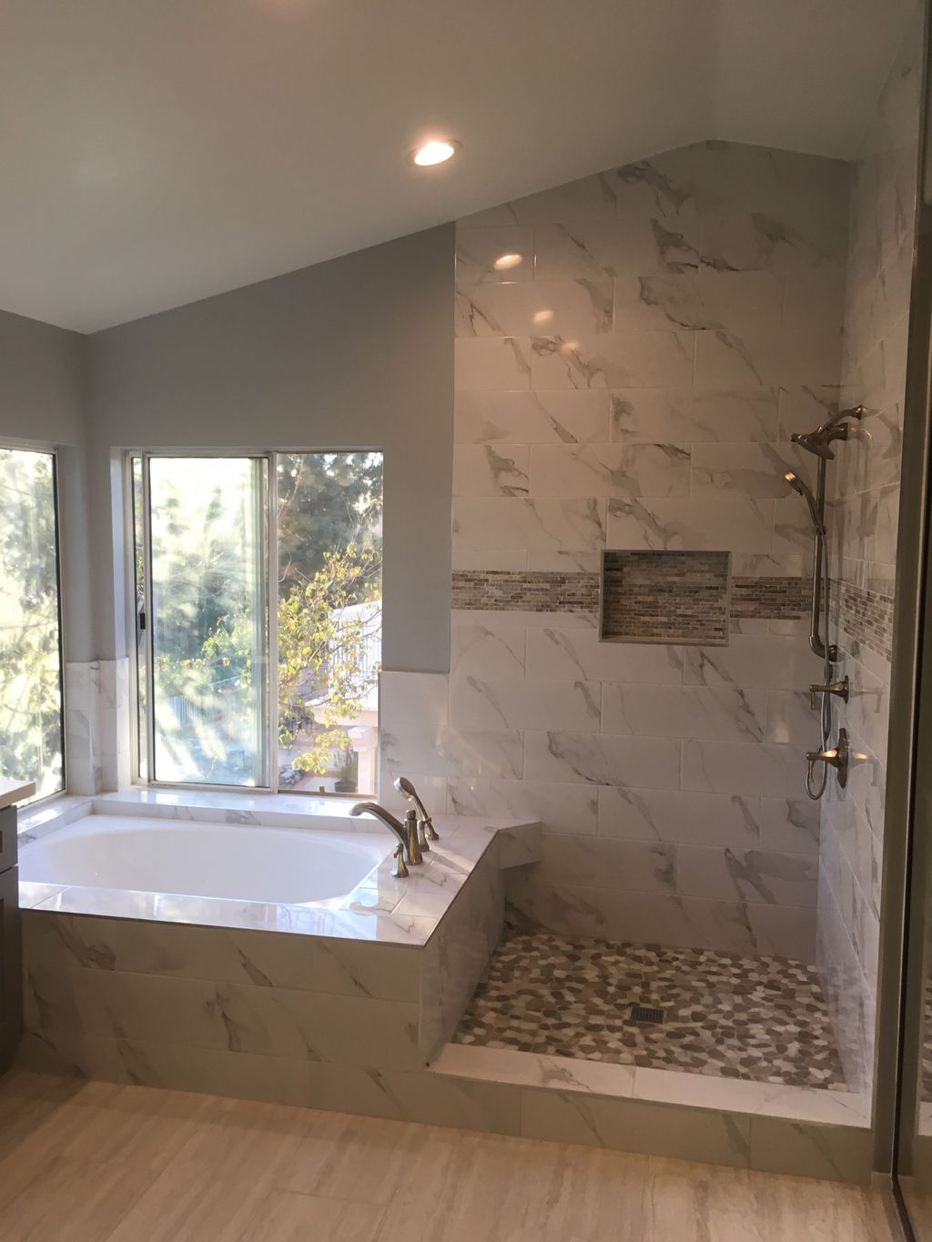 bathroom remodel completed 