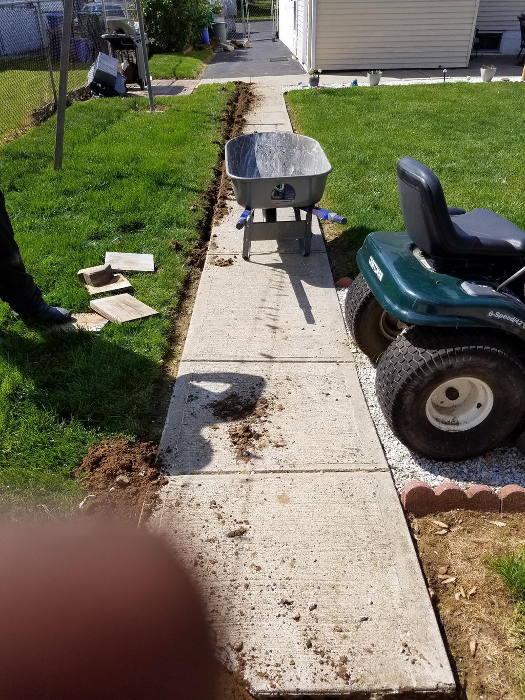 removed all concrete and leveled out got preped fo