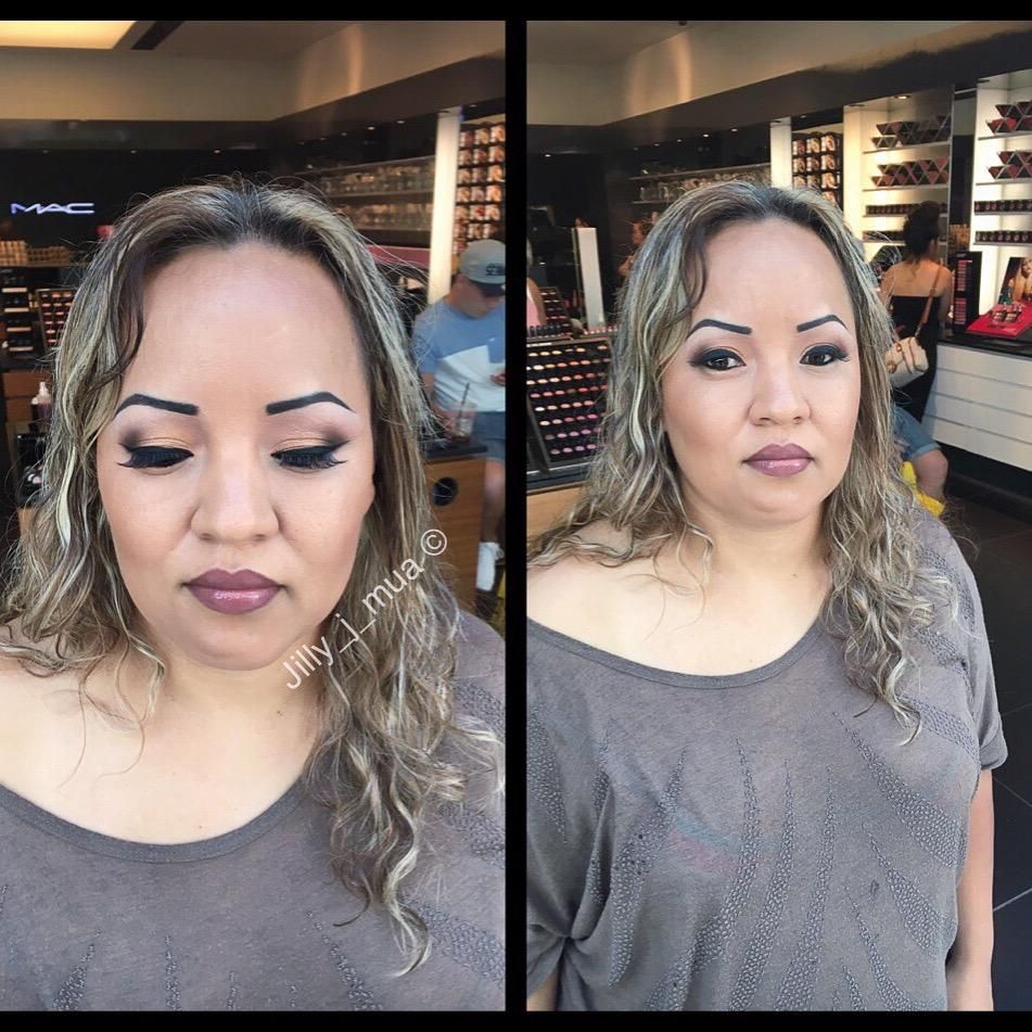 Her eyebrows are tattooed. I never place black on 