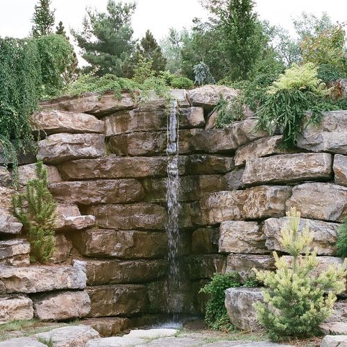 pondless 15 ft. waterfall, landscaping with exotic
