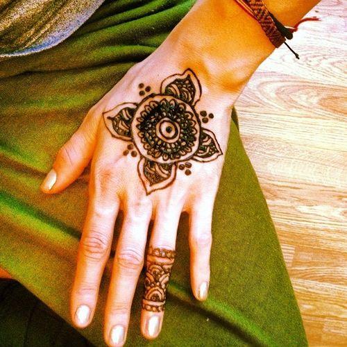 Henna'd hand mandala