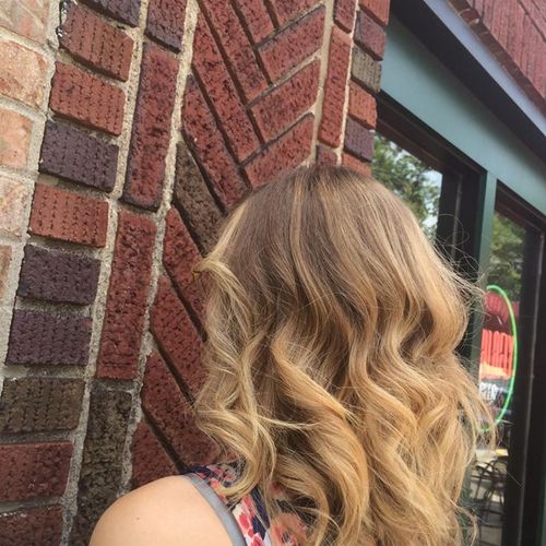 Color,Cut and loose curls