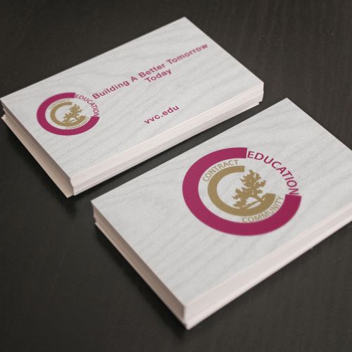 Logo and card design for Victor Valley College's d