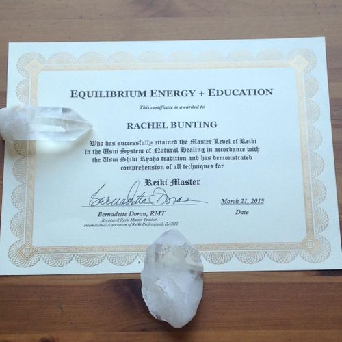 Reiki Master Level Certificate