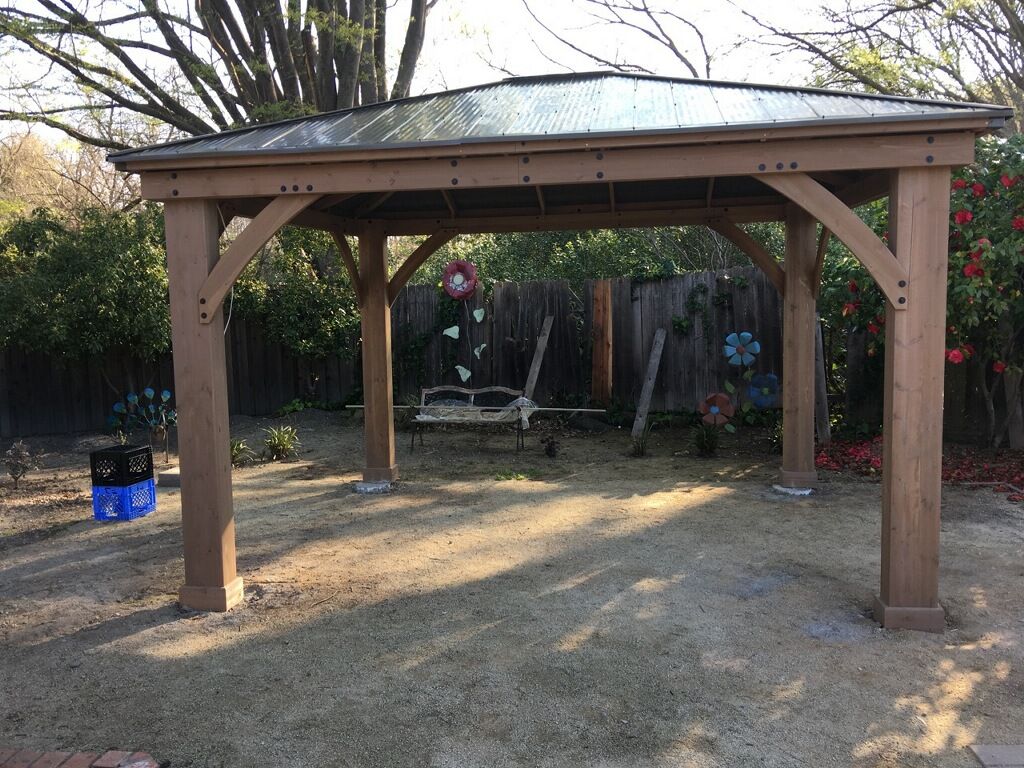Gazebo assembled from Costco kit.