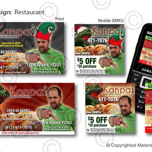 Restaurant Ads, Coupons and MMS/SMS Text Message C