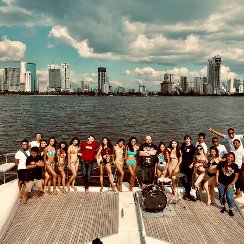 The cast and crew of the Manila video shoot