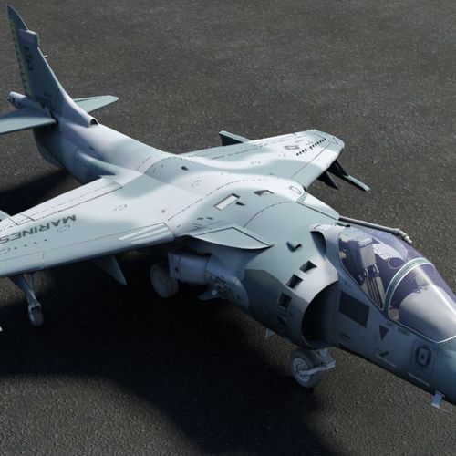 AV-8b  Textured and rendered with Mental Ray