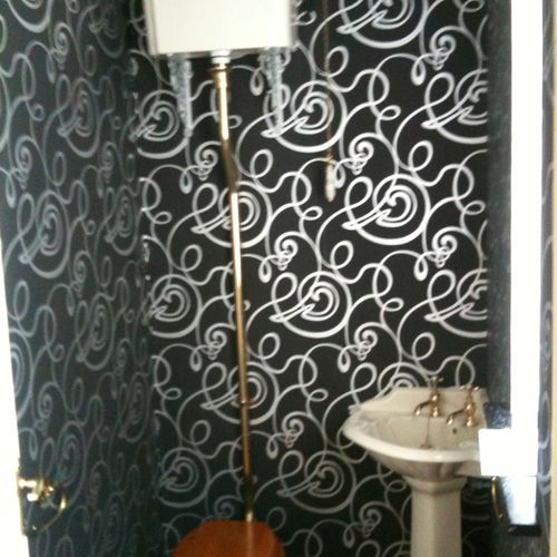 Wallcovering I installed in a bathroom