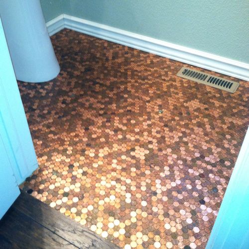 Floor using Pennies