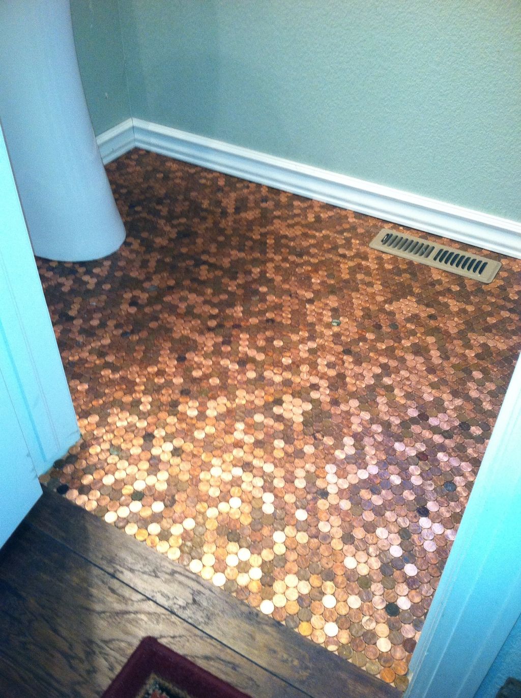Floor using Pennies
