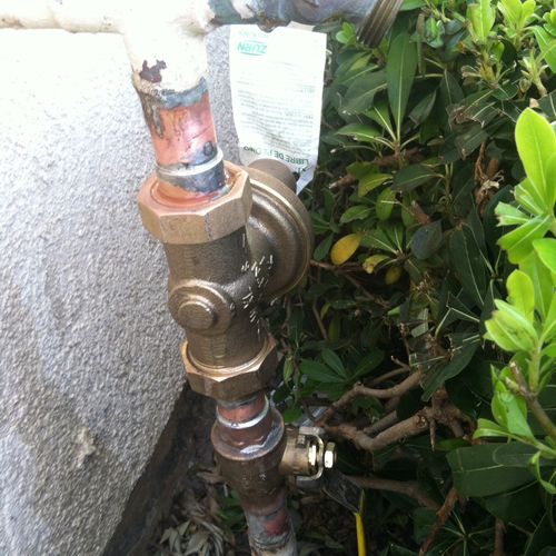 Install a1" ball valve and 1" pressure regulator