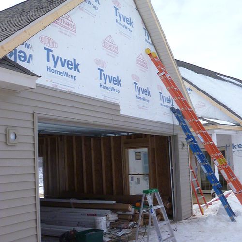 Installing siding in the middle of winter