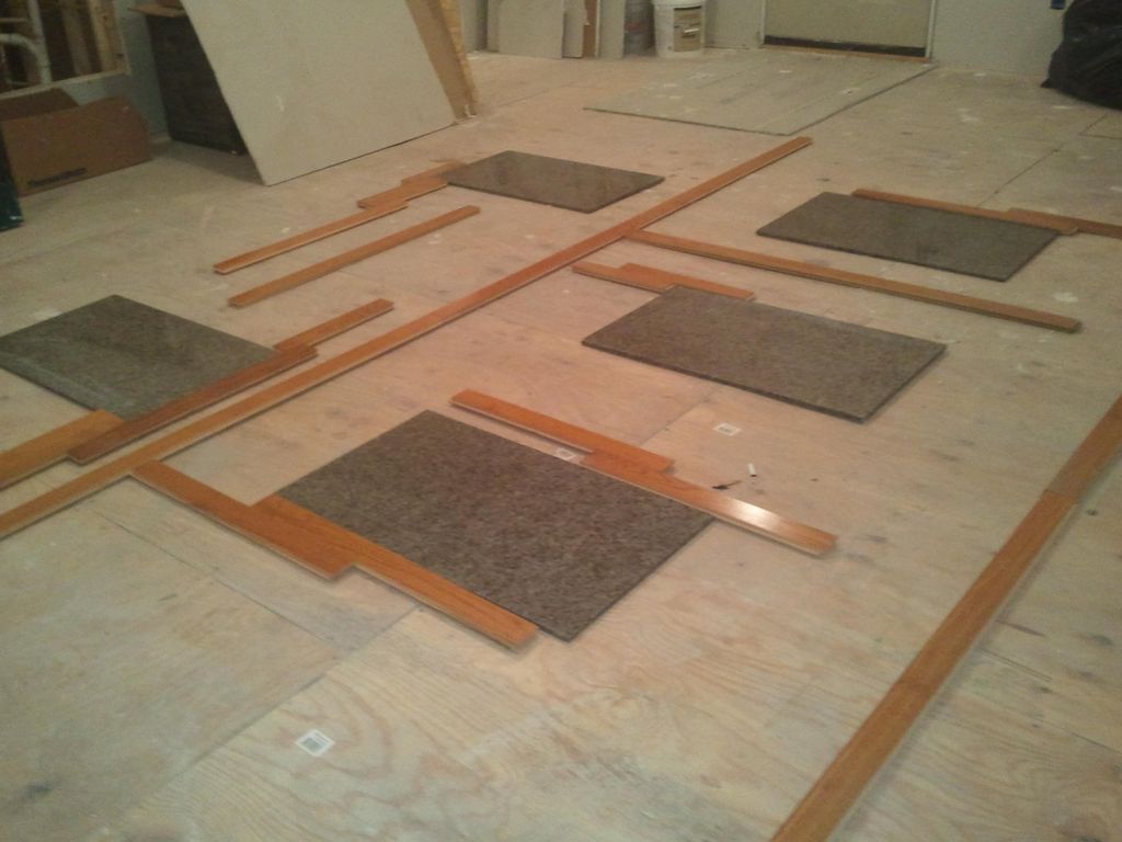 layout time for granite inlays on oak flooring job
