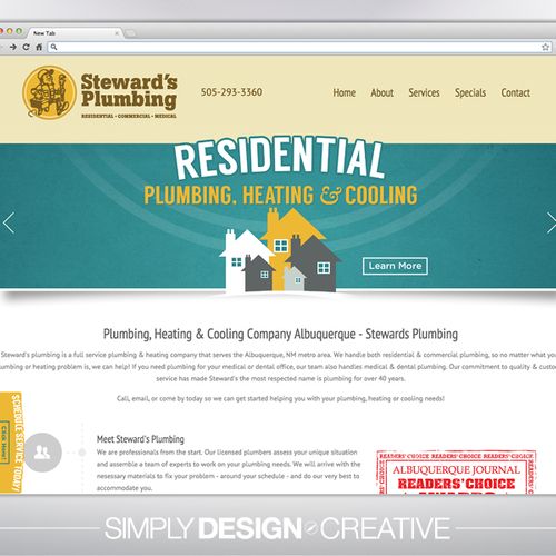 Example of a website we designed for a residential