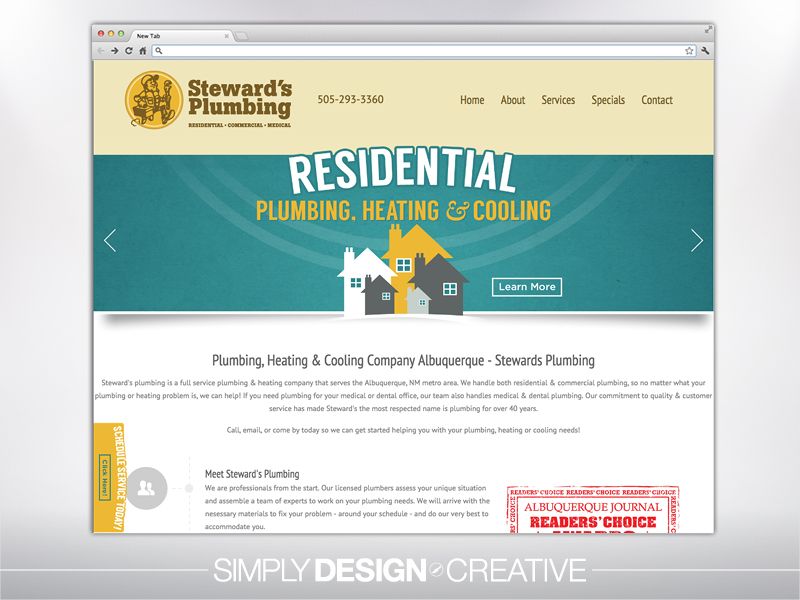 Example of a website we designed for a residential