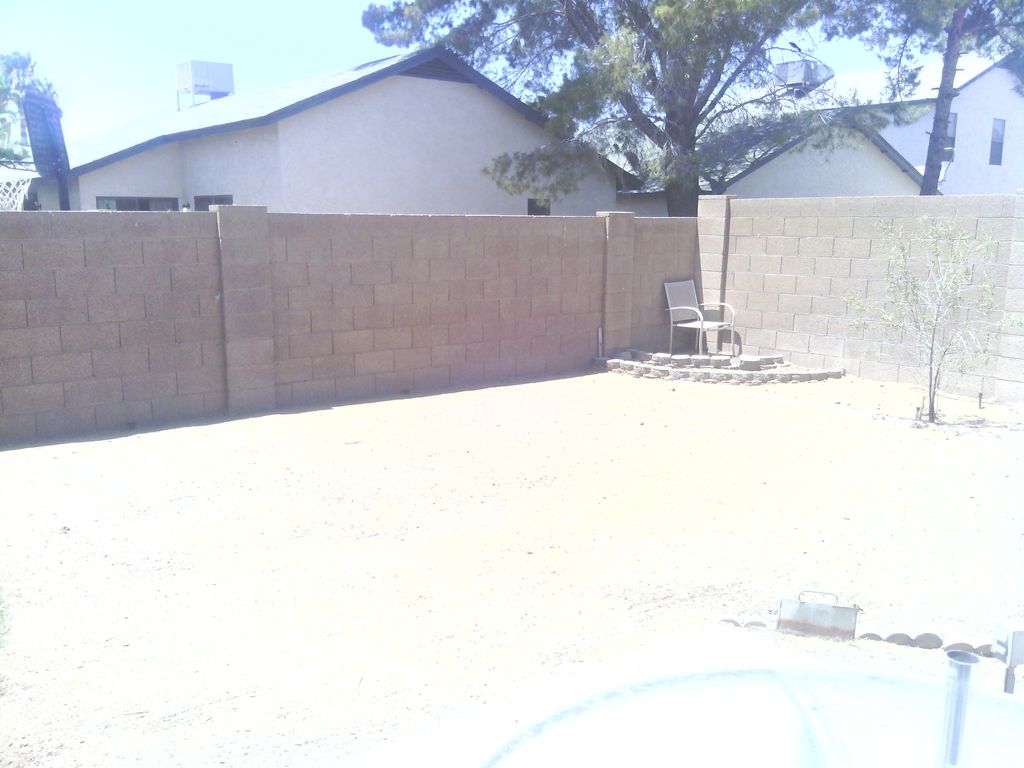 after picture of a deep clean up back yard