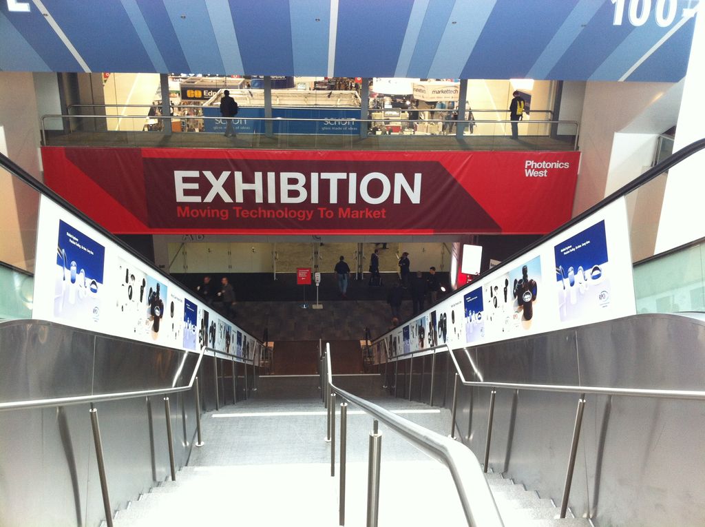 Large format graphics for Escalator Ads at a trade