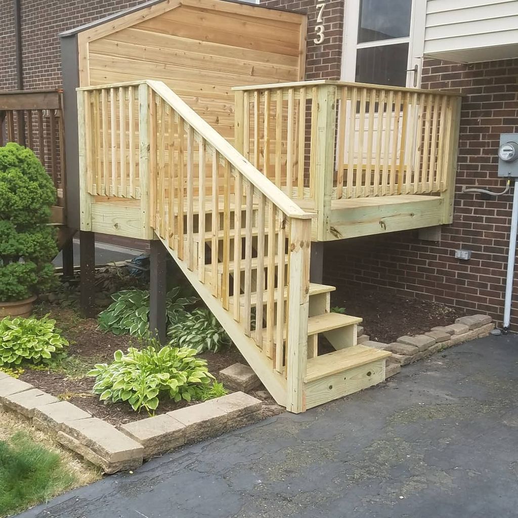 Another deck we redid. Pressure Treated decking an